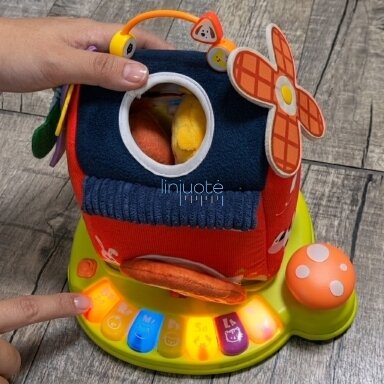 WOOPIE BABY Interaktyvus Fermos Namelis Rūšiuoklis Pianinas + 7 Pliušiniai Edukacinis