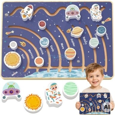TOOKY TOY Edukacinė lenta Saulės sistema