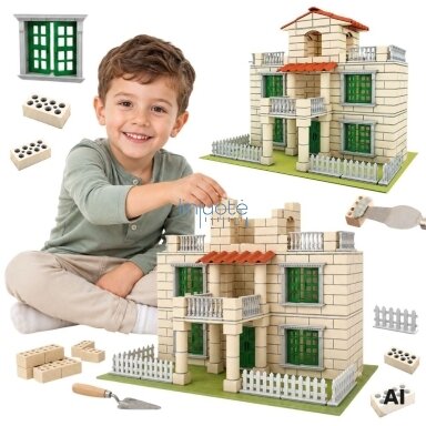 WOOPIE konstruktorius DIY vila iš plytelių, 352 el. vaikams
