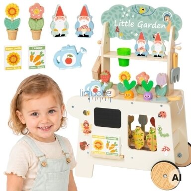 TOOKY TOY Sodo vežimėlis Parduotuvėlė Medinis Montessori 57el TOOKY TOY Sodo vežimėlis Parduotuvėlė Medinis Montessori 57el