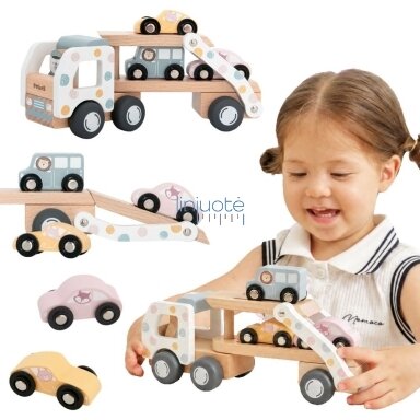 VIGA PolarB Medinė autovežė transporterį 3 automobiliai mašinėlės vairuotojas 18m+