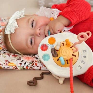WOOPIE BABY Montessori sensorinis žaislas kramtukas barškutis daugiafunkcis UFO