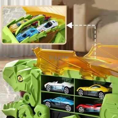 WOOPIE Transporto priemonių rinkinys Dinozauro rijiko trasa 13 el.