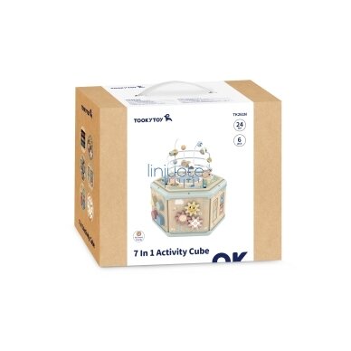TOOKY TOY Interaktyvus medinis Montessori šešiakampis atidaromas dėžutės tipo žaislas 15 TOOKY TOY Interaktyvus medinis Montessori šešiakampis atidaromas dėžutės tipo žaislas 15