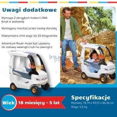 LITTLE TIKES Važinėjimasis Cozy Coupe – Kosminis Visureigis 3