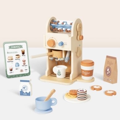 TOOKY TOY Medinis kavos rinkinys - baristos kavos aparatas 1