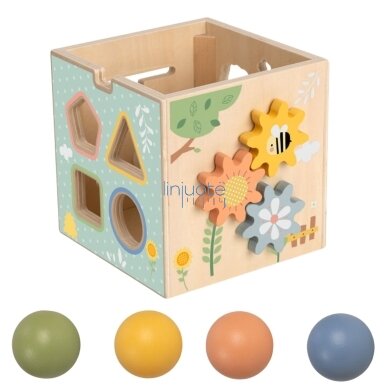 TOOKY TOY Medinė pavasarinė edukacinė kubo formos dėlionė 5in1 2 TOOKY TOY Medinė pavasarinė edukacinė kubo formos dėlionė 5in1 2