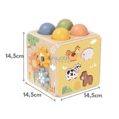 TOOKY TOY Medinė pavasarinė edukacinė kubo formos dėlionė 5in1 4 TOOKY TOY Medinė pavasarinė edukacinė kubo formos dėlionė 5in1 4