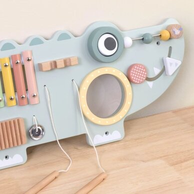TOOKY TOY Medinė manipuliacinė lenta Krokodilas 3 el. 2 TOOKY TOY Medinė manipuliacinė lenta Krokodilas 3 el. 2
