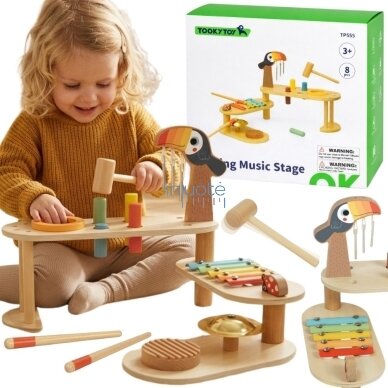 TOOKY TOY Edukacinis muzikinis staliukas - Tukanas
