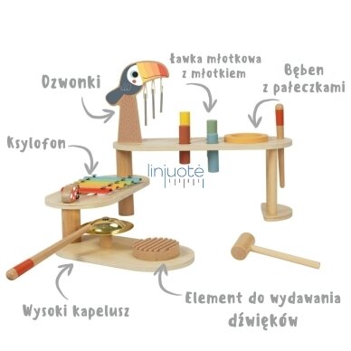 TOOKY TOY Edukacinis muzikinis staliukas - Tukanas 2 TOOKY TOY Edukacinis muzikinis staliukas - Tukanas 2