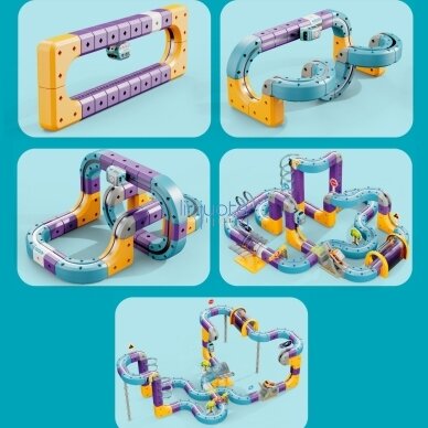 WOOPIE magnetinis konstrukcinis rinkinys geležinkelio trasa su traukos efektu 126 el. 5 WOOPIE magnetinis konstrukcinis rinkinys geležinkelio trasa su traukos efektu 126 el. 5