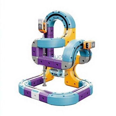 WOOPIE magnetinis konstravimo rinkinys geležinkelio trasa su traukos efektu 54 el. 5 WOOPIE magnetinis konstravimo rinkinys geležinkelio trasa su traukos efektu 54 el. 5