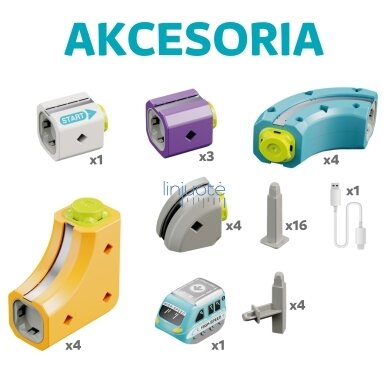 WOOPIE magnetinis konstravimo rinkinys – geležinkelio trasa su traukos efektu, 38 el. 6 WOOPIE magnetinis konstravimo rinkinys – geležinkelio trasa su traukos efektu, 38 el. 6