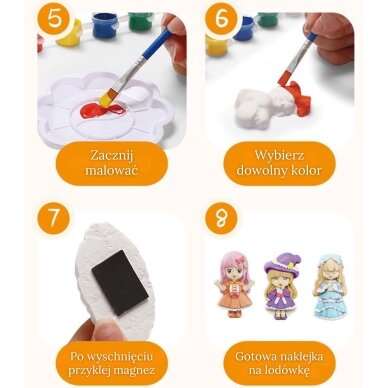 WOOPIE Kūrybinis rinkinys su dažais DIY Pagamink gipso figūrėles ir jas nudažyk – Lėlytės 5 WOOPIE Kūrybinis rinkinys su dažais DIY Pagamink gipso figūrėles ir jas nudažyk – Lėlytės 5