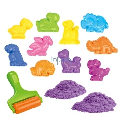 WOOPIE Kinetinio smėlio rinkinys Dinozaurai 13 el. 1 WOOPIE Kinetinio smėlio rinkinys Dinozaurai 13 el. 1