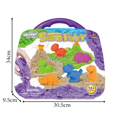 WOOPIE Kinetinio smėlio rinkinys Dinozaurai 13 el. 2