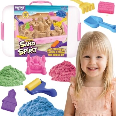 WOOPIE Kinetinio smėlio rinkinys SAND SPIRIT Pilis 24 el.