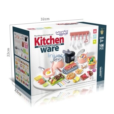 WOOPIE Virtuvės priedų rinkinys Maisto gaminimo žaislas 108 el 6 WOOPIE Virtuvės priedų rinkinys Maisto gaminimo žaislas 108 el 6