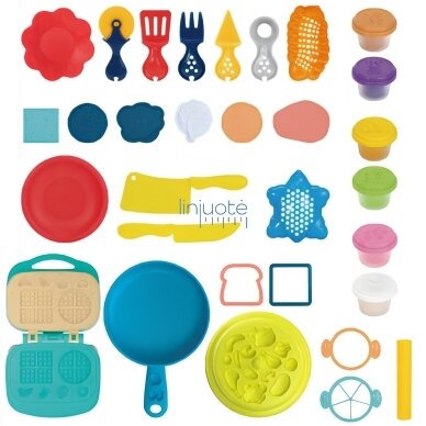 WOOPIE Plastilinas Vaflinė Virtuvė Rinkinys Priedai 39 vnt. 1