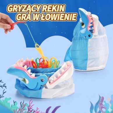 WOOPIE Įgūdžių žaidimas ŽUVŲ GAUDYMAS Alkanas Ryklys KANDA DIY 3