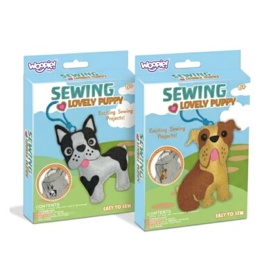 WOOPIE siuvimo rinkinys vaikams ŠUNIUKAI DIY raktų pakabukas 8
