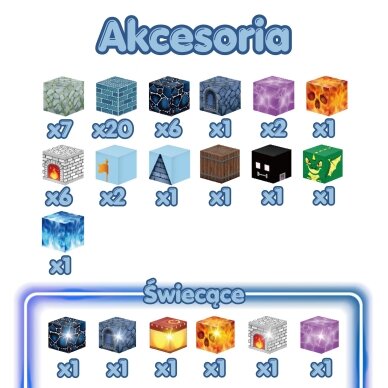 WOOPIE Magnetinės konstrukcinės kaladėlės Pixel pilis 64 vnt. 4 WOOPIE Magnetinės konstrukcinės kaladėlės Pixel pilis 64 vnt. 4