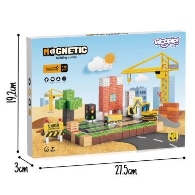 WOOPIE Magnetiniai konstrukciniai blokeliai Statybų aikštelė 115 el. 6 WOOPIE Magnetiniai konstrukciniai blokeliai Statybų aikštelė 115 el. 6