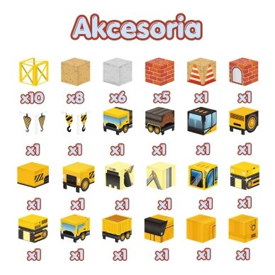 WOOPIE magnetinės konstravimo kaladėlės Statybų aikštelė 49 el. 2