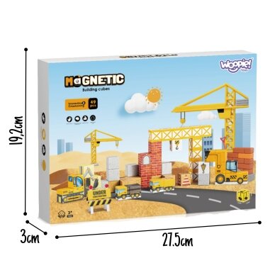 WOOPIE magnetinės konstravimo kaladėlės Statybų aikštelė 49 el. 5 WOOPIE magnetinės konstravimo kaladėlės Statybų aikštelė 49 el. 5