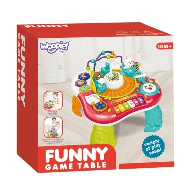 WOOPIE BABY Edukacinis interaktyvus staliukas 2in1 Pianinas Garsai 6