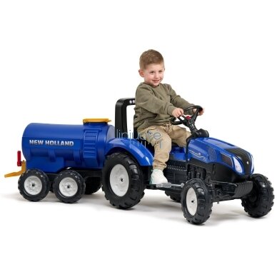 FALK New Holland Paspiriama / Pedalinė Cisterninė Priekaba su Kranu Vaikams – Mėlyna, 943NH 9