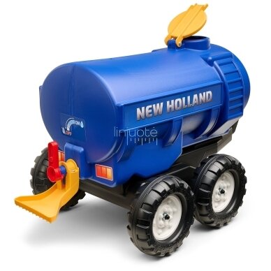 FALK New Holland Paspiriama / Pedalinė Cisterninė Priekaba su Kranu Vaikams – Mėlyna, 943NH 7