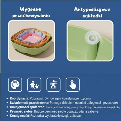 WOOPIE Sensoriniai balansavimo akmenys 5 vnt. 2