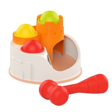 WOOPIE BABY Kamuoliukų kalimo pilis su plaktuku edukacinis žaislas 12m+ 3 WOOPIE BABY Kamuoliukų kalimo pilis su plaktuku edukacinis žaislas 12m+ 3