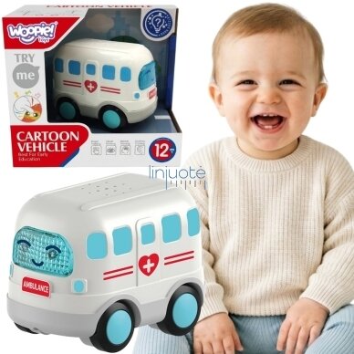 WOOPIE BABY Interaktyvus greitosios pagalbos automobilis Ambulansas Garso efektai Šviesos WOOPIE BABY Interaktyvus greitosios pagalbos automobilis Ambulansas Garso efektai Šviesos