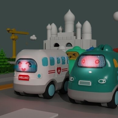 WOOPIE BABY Interaktyvus greitosios pagalbos automobilis Ambulansas Garso efektai Šviesos 2
