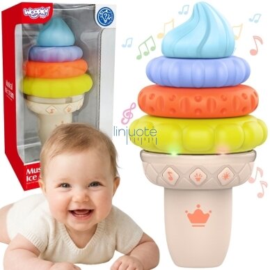 WOOPIE BABY Muzikiniai edukaciniai sensoriniai ledai dėlionė 5 el. Garsai Šviesos WOOPIE BABY Muzikiniai edukaciniai sensoriniai ledai dėlionė 5 el. Garsai Šviesos