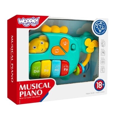 WOOPIE BABY Interaktyvus pianinas Sraigtasparnis Dramblys Muzikiniai garsai 18m+ 3 WOOPIE BABY Interaktyvus pianinas Sraigtasparnis Dramblys Muzikiniai garsai 18m+ 3