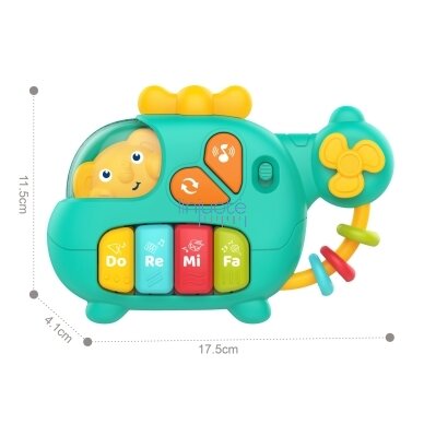WOOPIE BABY Interaktyvus pianinas Sraigtasparnis Dramblys Muzikiniai garsai 18m+ 2 WOOPIE BABY Interaktyvus pianinas Sraigtasparnis Dramblys Muzikiniai garsai 18m+ 2