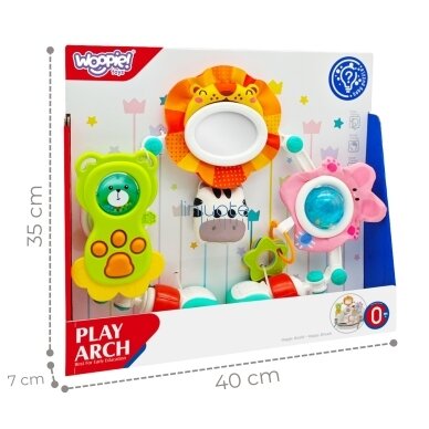 WOOPIE BABY Sensorinis lankas prie lovytės ir vežimėlio Gyvūnai Liūtas Meškiukas 6