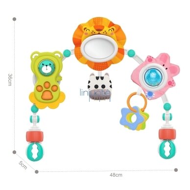 WOOPIE BABY Sensorinis lankas prie lovytės ir vežimėlio Gyvūnai Liūtas Meškiukas 4 WOOPIE BABY Sensorinis lankas prie lovytės ir vežimėlio Gyvūnai Liūtas Meškiukas 4
