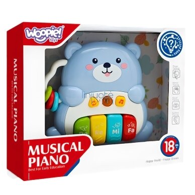 WOOPIE BABY Interaktyvus pianinas Muzikinis meškiukas 1 el. 5