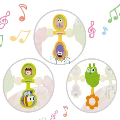 WOOPIE BABY Gultukas-supynės su vibracijomis ir žaislų lankeliu rožinis 2 WOOPIE BABY Gultukas-supynės su vibracijomis ir žaislų lankeliu rožinis 2