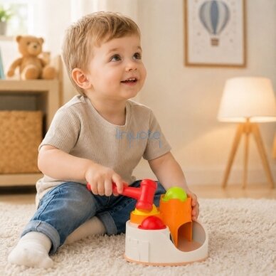 WOOPIE BABY Kamuoliukų kalimo pilis su plaktuku edukacinis žaislas 12m+ 2 WOOPIE BABY Kamuoliukų kalimo pilis su plaktuku edukacinis žaislas 12m+ 2