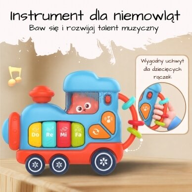 WOOPIE BABY Interaktyvus muzikinis pianinas lokomotyvas 2