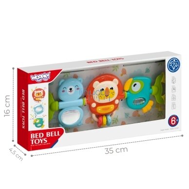 WOOPIE BABY Vežimėlio / lovytės pakabinamas sensorinis žaislas Grojantis barškutis Veidrodėlis 6m+ 4 WOOPIE BABY Vežimėlio / lovytės pakabinamas sensorinis žaislas Grojantis barškutis Veidrodėlis 6m+ 4