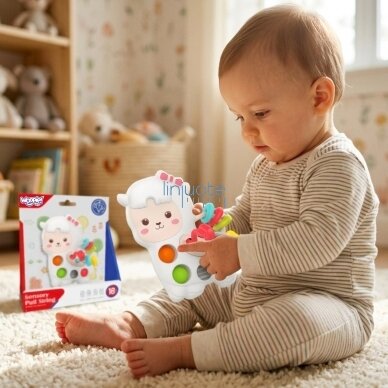 WOOPIE BABY Sensorinis manipuliacinis Montessori žaislas Lama 18m+ 1