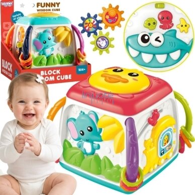 WOOPIE BABY Interaktyvus edukacinis daugiafunkcis kubas 18m+