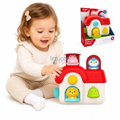 WOOPIE BABY Interaktyvus Pop-Up namelis Iššokantys gyvūnėliai Manipuliacinis žaislas 18m+ WOOPIE BABY Interaktyvus Pop-Up namelis Iššokantys gyvūnėliai Manipuliacinis žaislas 18m+